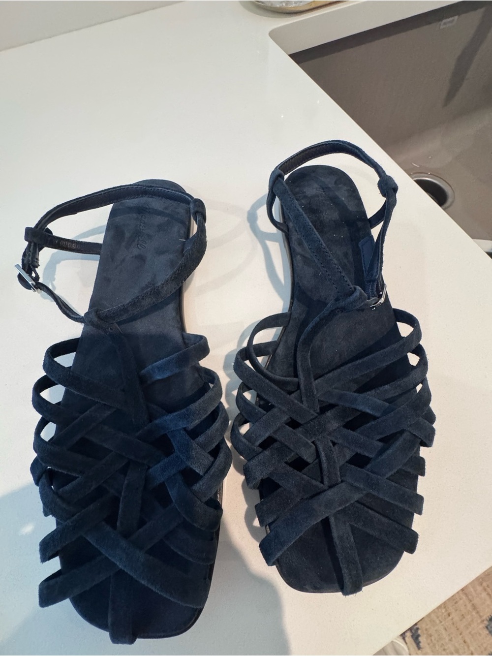 MADEWELL nwt juniper berry navy fisherman sandals